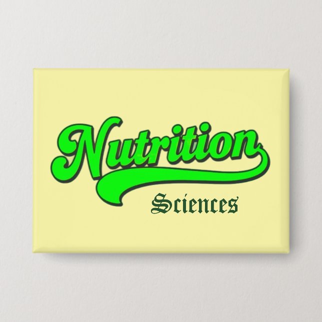 Badge Bouton Y grand rectangle "Sciences de la nutrition (Recto)