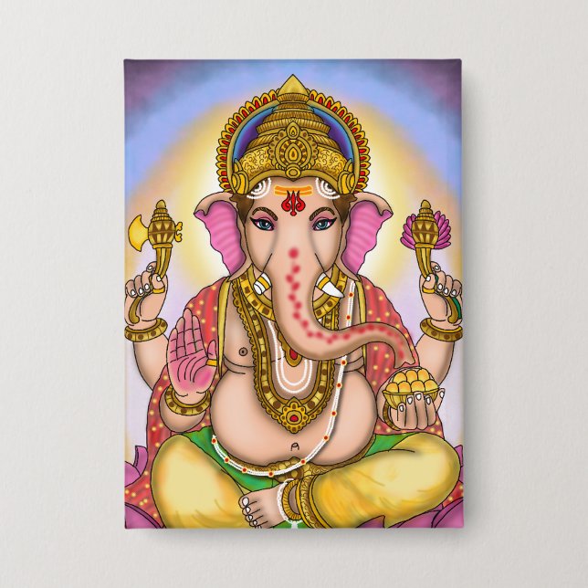 Badge Boutons Designer Lord Ganesha (Recto)