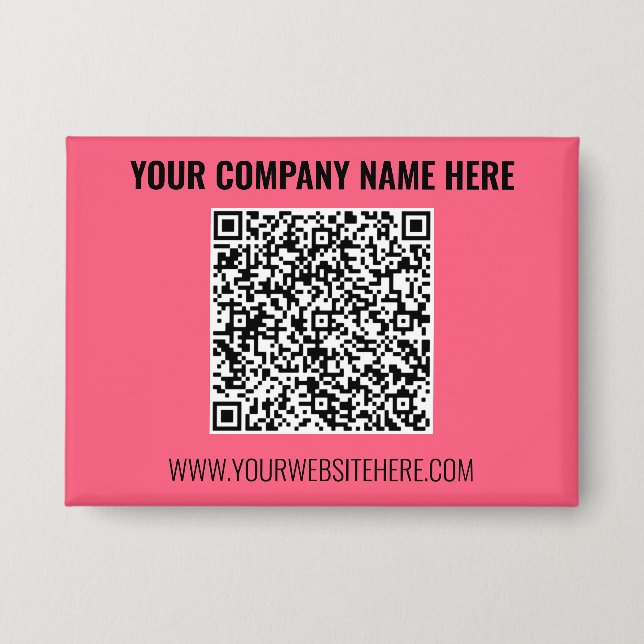 Badge Branded Your QR Code and Text Promotional Button (Recto)