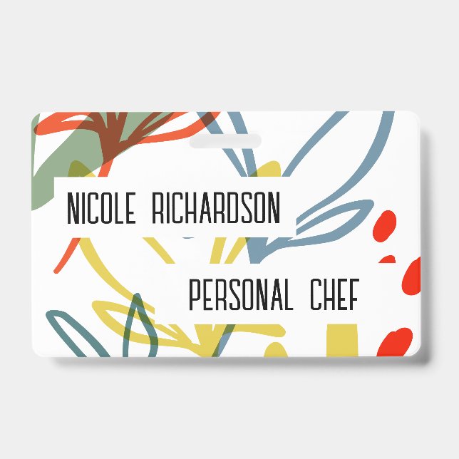 Badge Bright botanical Modern Trendy Nom (Avant)