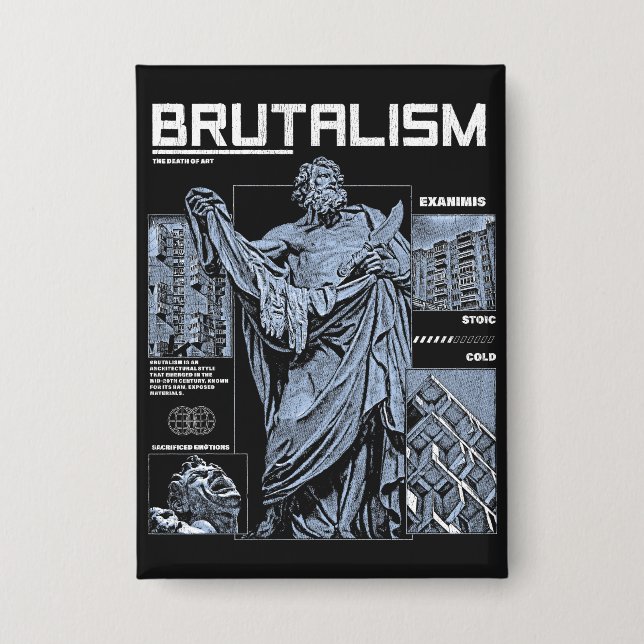Badge Brutalisme - Conception Brutaliste Strewear (Recto)