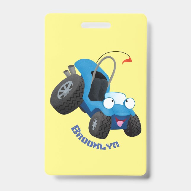 Badge Buggy de dune mignon véhicule tout-terrain dessin  (Avant)