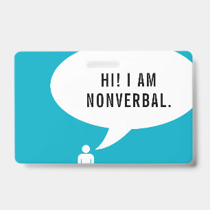 Badge Bulle de dialogue NON VERBAL