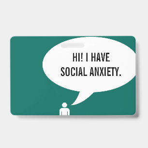 Badge bulle de parole ANXIÉTÉ SOCIALE