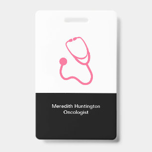 Badge Bureau de médecin oncologue médical ID nom