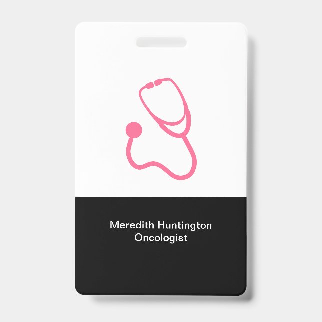 Badge Bureau de médecin oncologue médical ID nom (Avant)