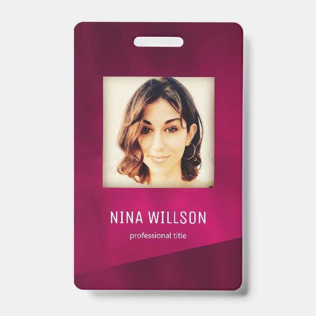 Badge Burgundy Photo Business ID (Avant)