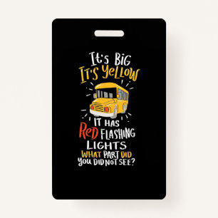Badge Bus Scolaire Il Est Grand Et Jaune