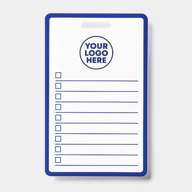Badge Business Logo Navy Blue Whiteboard To Do List (Avant)