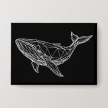 Button White Whale Minimalist