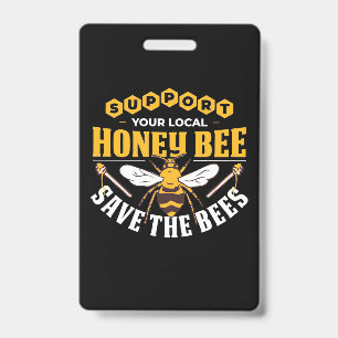 Badge Cadeau apiculteur   Miel Abee Sauvez Les Abeilles
