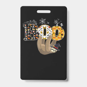 Badge Cadeau araignée   Boo Halloween avec chapeau de so