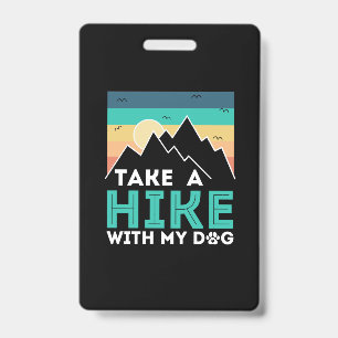 Badge Cadeau Camper Faire Une Randonnée Avec Mon Chien
