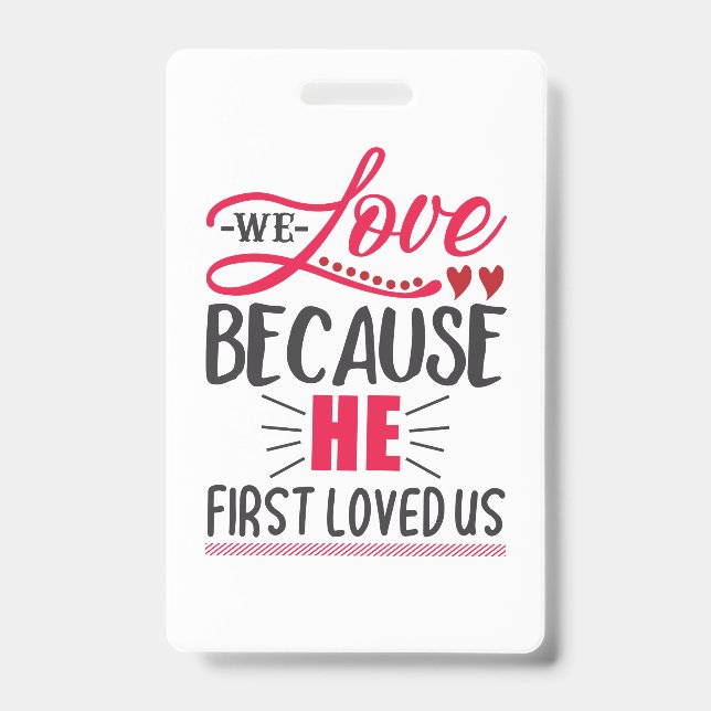 Badge Cadeau Couple Nous Aimons Parce Qu'Il Nous A D'Abo (Avant)