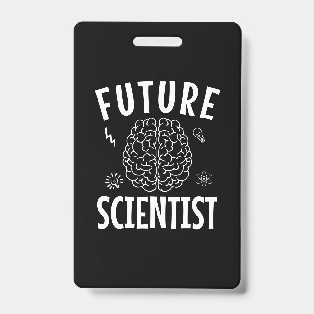Badge Cadeau d'anniversaire | Futur scientifique (Face)