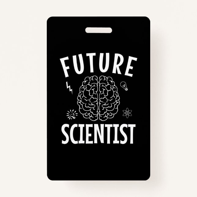 Badge Cadeau d'anniversaire | Futur scientifique (Devant)