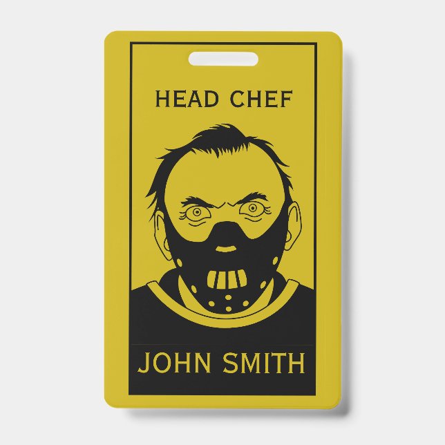 Badge Cadeau de cuisinier cannibale (Avant)