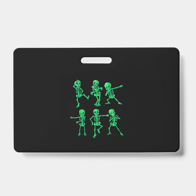 Badge Cadeau de danse| Danse d'Halloween squelettes dans (Avant)