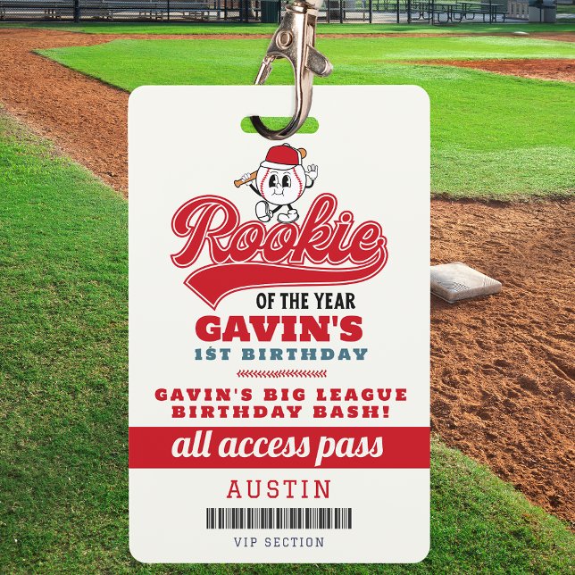 Badge Cadeau de fête d'anniversaire de baseball Recrue d (Créateur téléchargé)