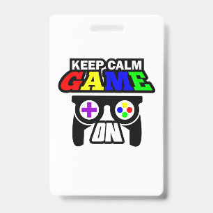 Badge Cadeau de joueur Garder son calme Jouez