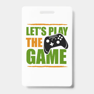 Badge Cadeau de joueur Jouons au jeu