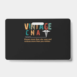 Badge Cadeau de l'infirmière| CNA Vintage Cadeau signifi