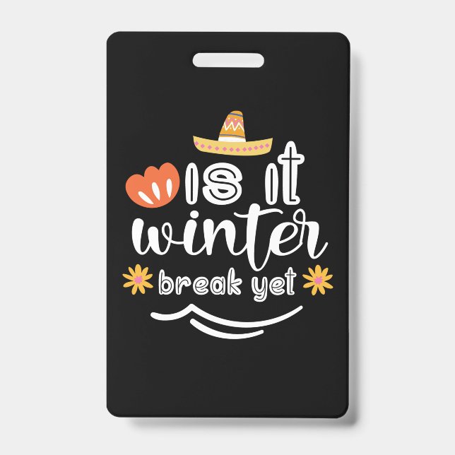 Badge Cadeau de Mère Est-ce l'Hiver (Avant)
