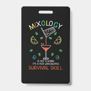 Badge Cadeau de Noël   Barman Mixologue
