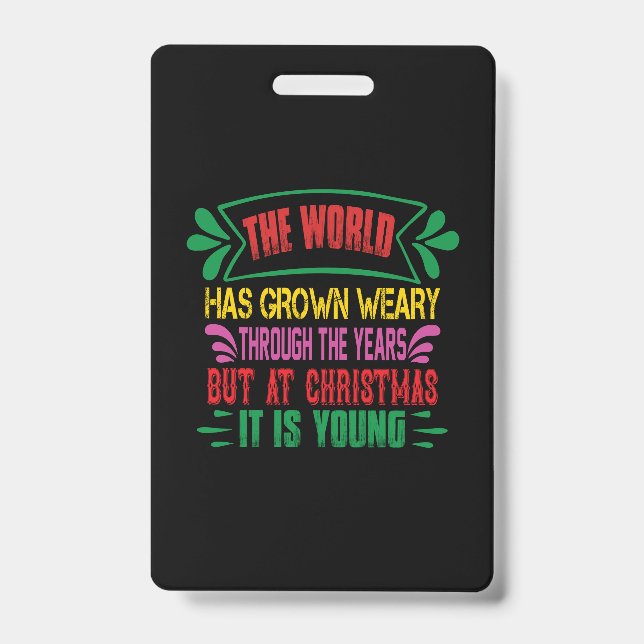 Badge Cadeau de Noël Le monde s'est lassé (Avant)