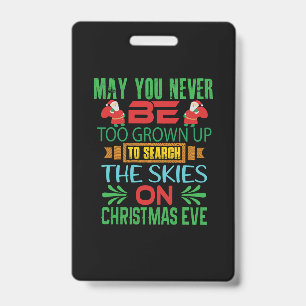 Badge Cadeau de Noël Les cieux la veille de Noël