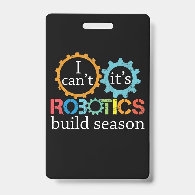 Badge Cadeau de robotique de saison de construction de r (Avant)