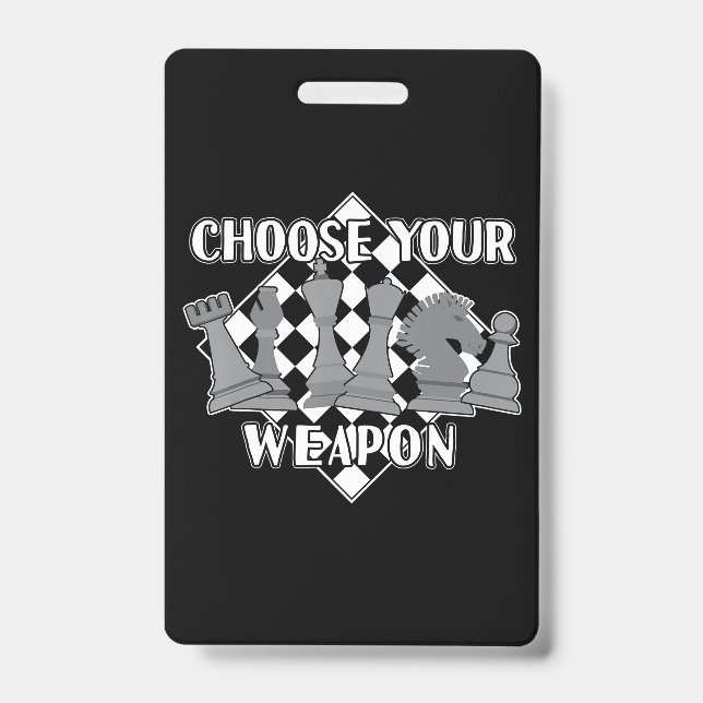 Badge Cadeau de stratégie de jeu de pièce d'échecs pour  (Avant)