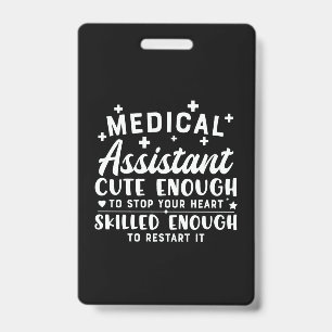 Badge Cadeau d'infirmière Assistante médicale Assez mign