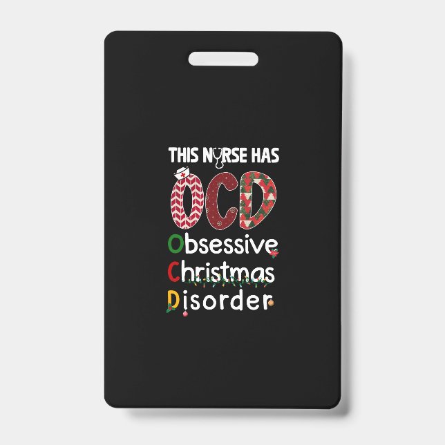 Badge Cadeau d'infirmière Cette infirmière a un TOC (Avant)