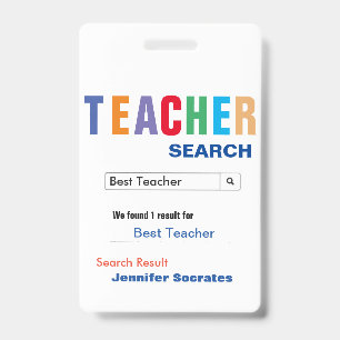 Badge Cadeau drôle personnalisé pour le meilleur enseign