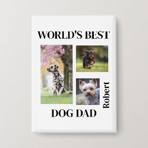 Badge Cadeau personnalisé du meilleur papa de chien au m