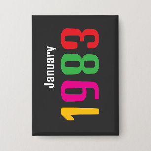 Badge Cadeau personnalisé pour le mois et l'année d'anni