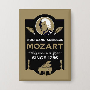 Badge Cadeau pour amateur de musique de Mozart