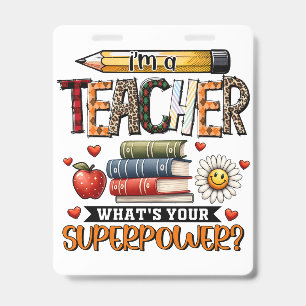 Badge Cadeau pour Enseignant Je Suis Un Enseignant