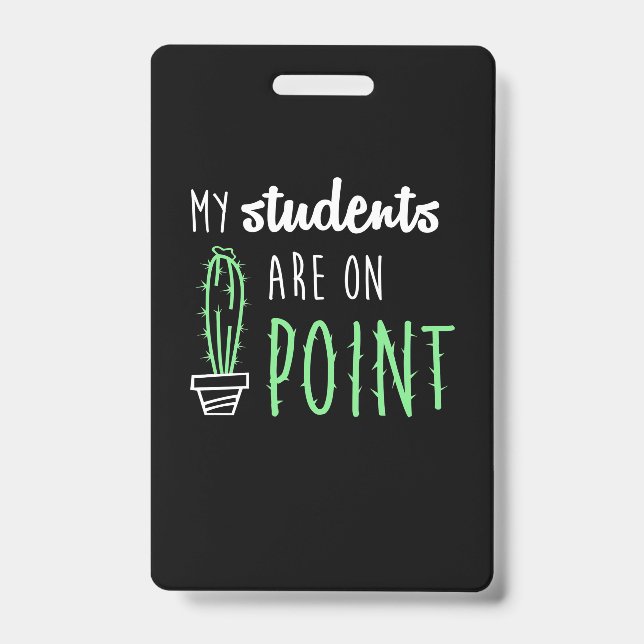 Badge Cadeau pour Enseignant Mes Élèves Sont Au Top (Avant)