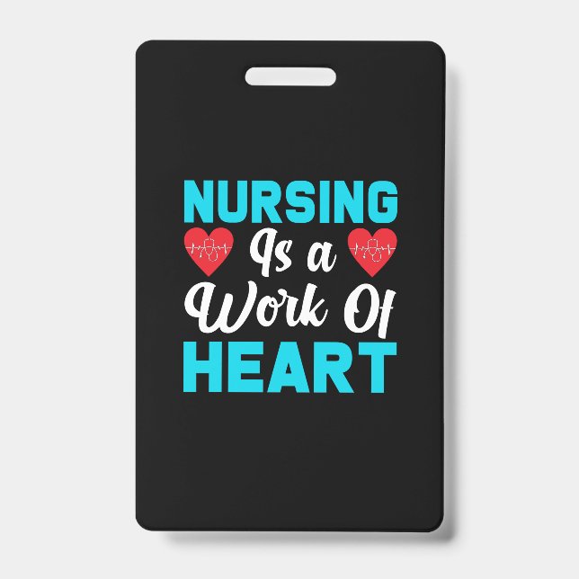 Badge Cadeau pour infirmière | Le métier d'infirmière es (Avant)