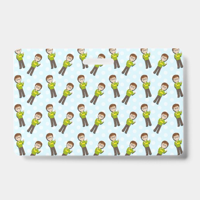 Badge Cadeau pour l'enseignant | Le bon enseignant expli (Avant)