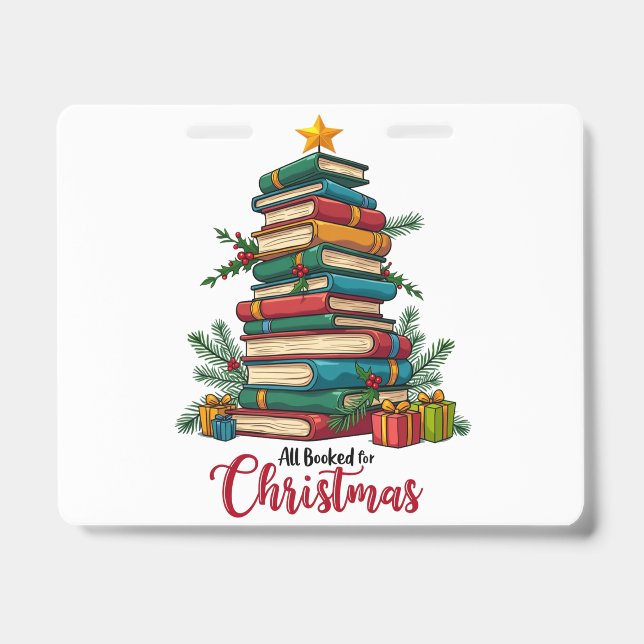 Badge Cadeau pour l'enseignant | Tous réservés pour Noël (Avant)