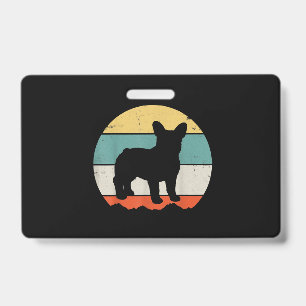 Badge Cadeau vintage Retro Bulldog pour chien papa chien