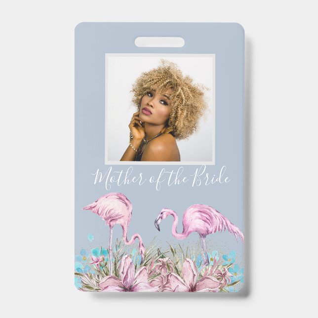 Badge Cadeaux de mariage sur le thème du flamant rose -  (Avant)