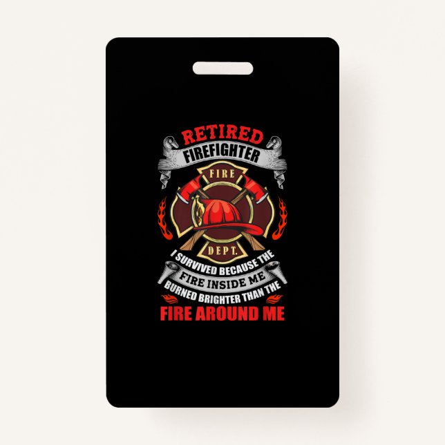 Badge Cadeaux De Retraite Des Pompiers Pour Hommes 2021  (Devant)