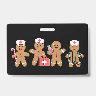 Badge Cadeaux d'équipe de Noël pour infirmières au pain