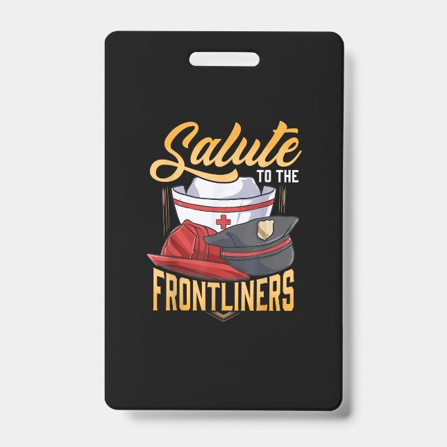 Badge Cadeaux drôles pour policier pompier infirmier de  (Avant)