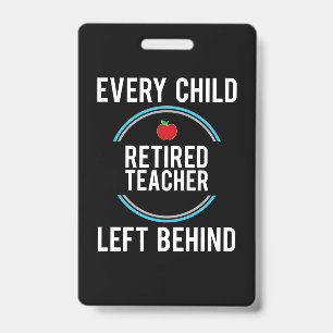 Badge Cadeaux Enseignant Enseignant Retraité Laissé Po