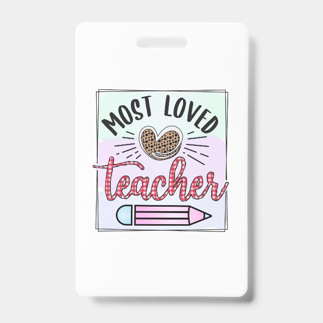 Badge Cadeaux Enseignant | Enseignants les plus aimés (Avant)